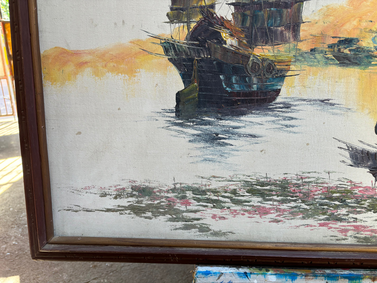 COD for Metro Manila & near by Provinces , Vintage Painting Hongkong Scene by segovia ( review all picture)