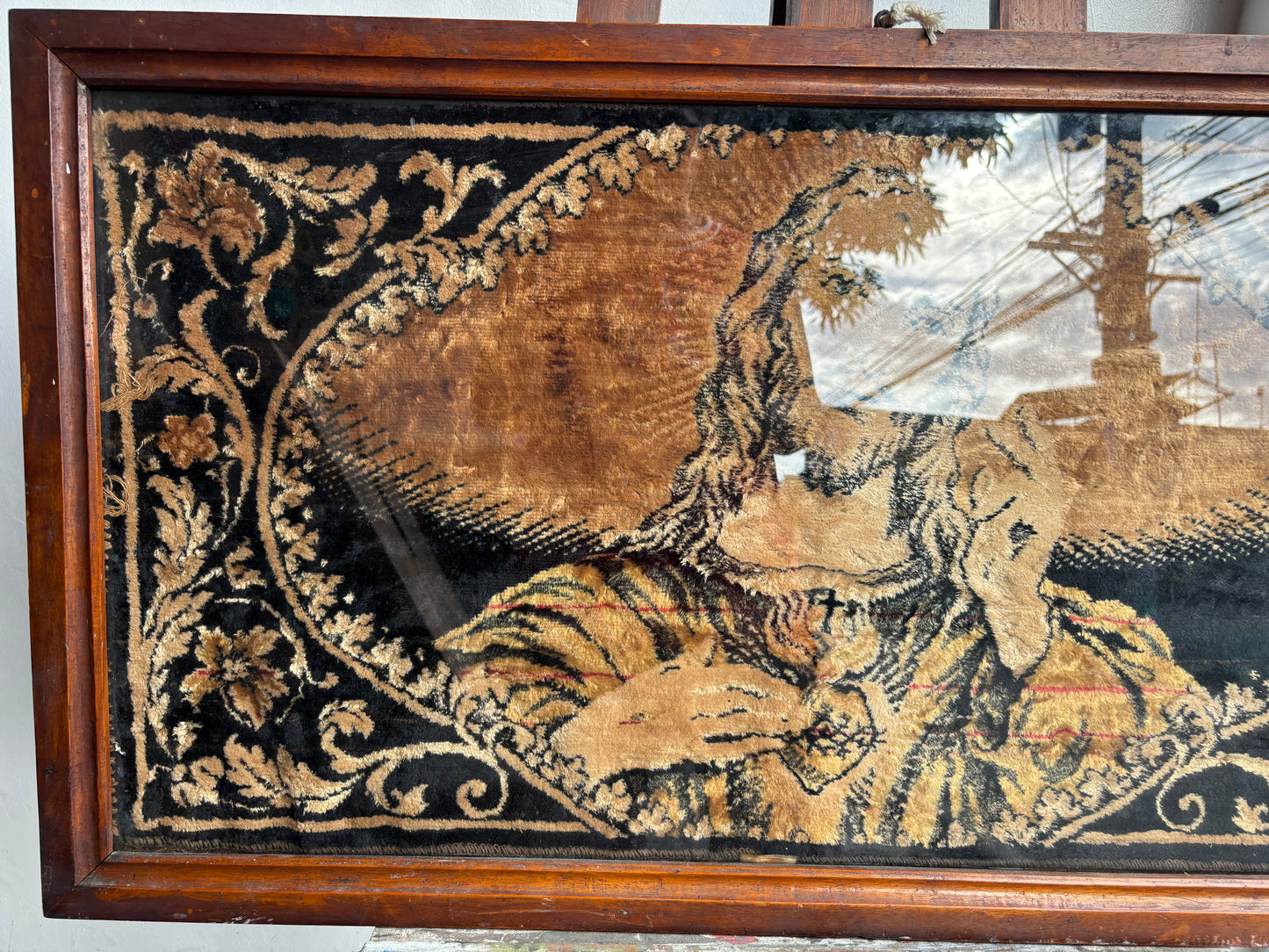 COD for Metro Manila & near by Provinces , Old Christ the King Carpet wall display narra wood frame