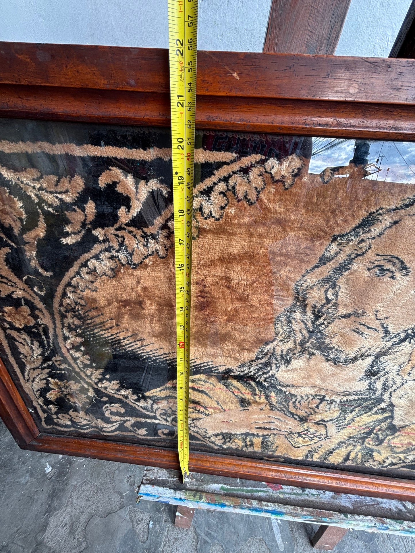 COD for Metro Manila & near by Provinces , Old Christ the King Carpet wall display narra wood frame