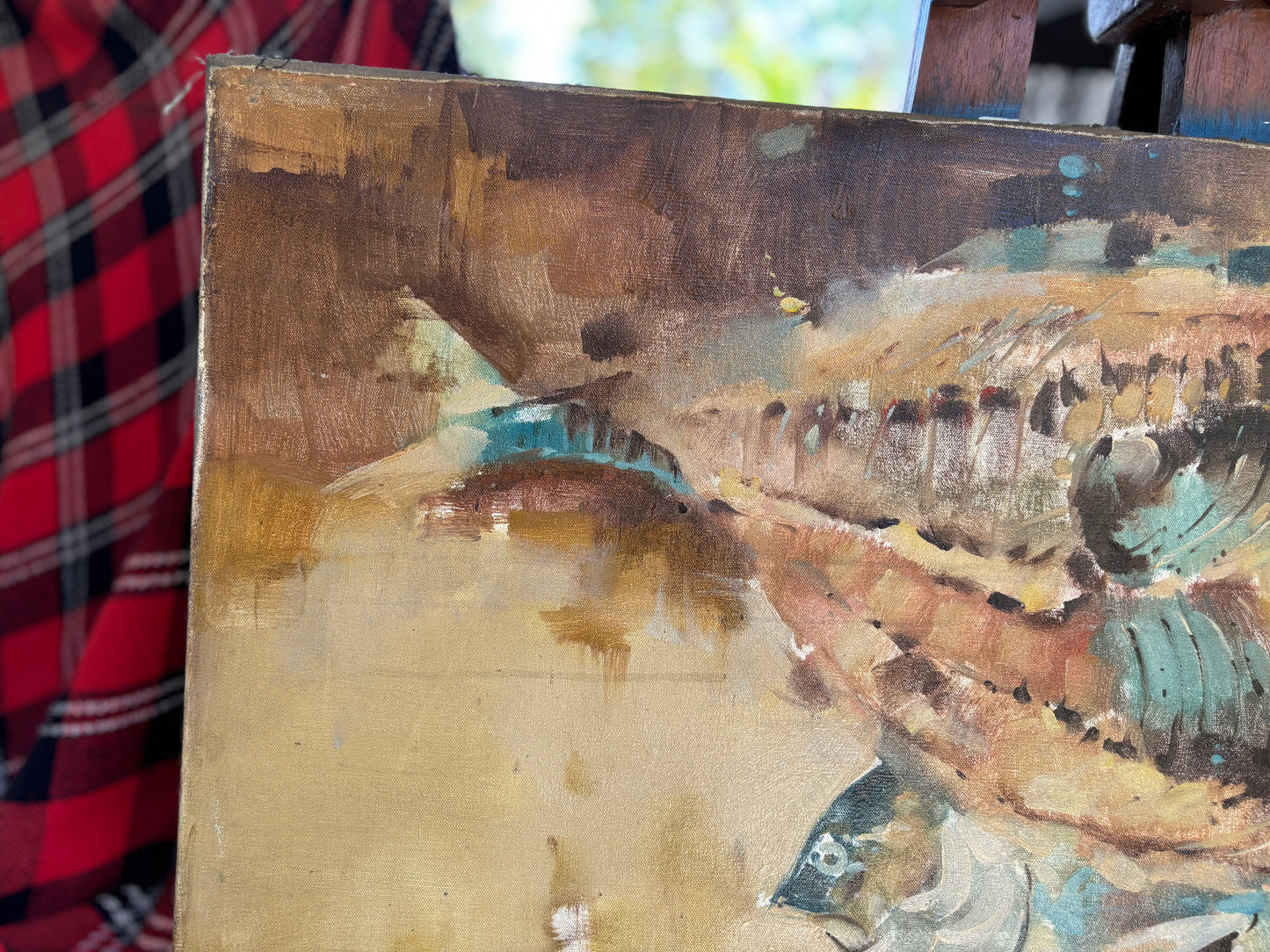 COD for Metro Manila and near by provinces only, Old Daing Abstract Painting by Mike Herrera ( please review all picture and details )