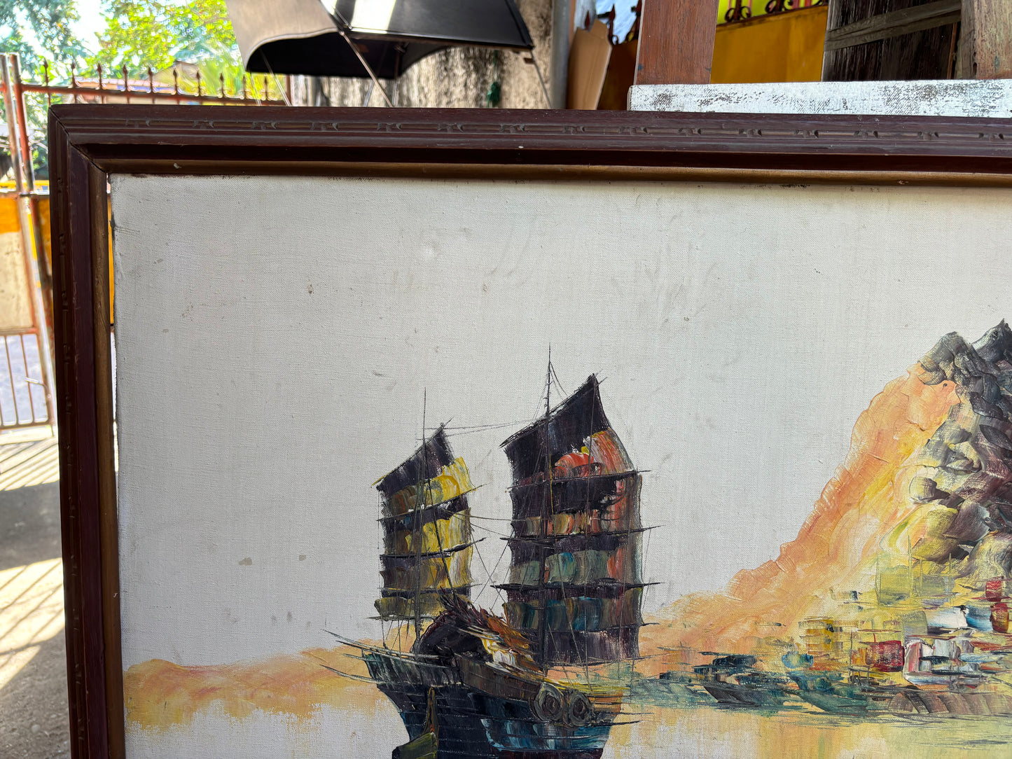 COD for Metro Manila & near by Provinces , Vintage Painting Hongkong Scene by segovia ( review all picture)